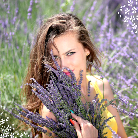 Girl with lavender image