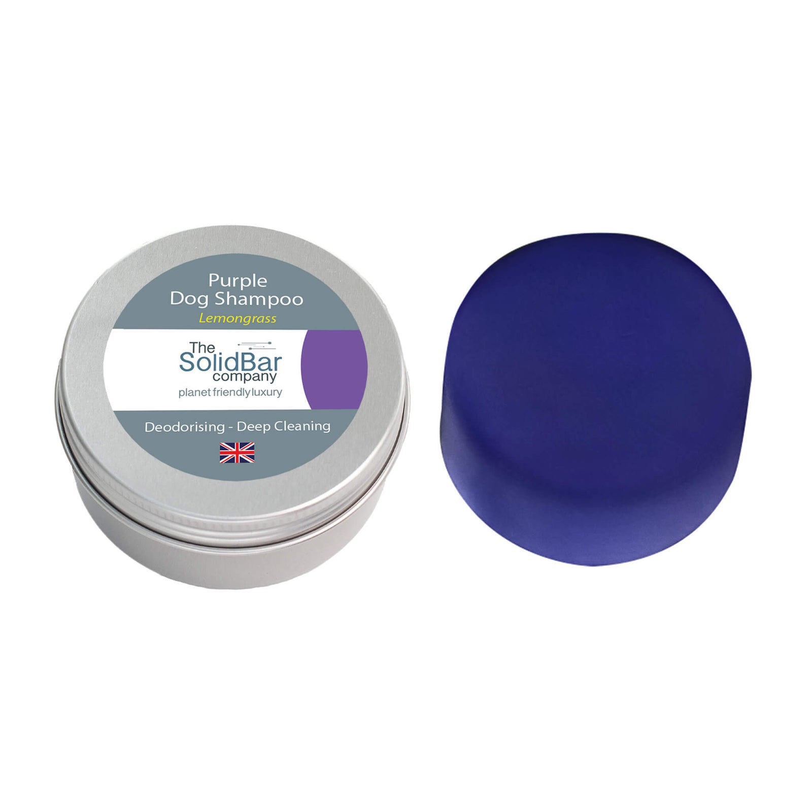 Purple Dog Shampoo with Lemongrass with tin