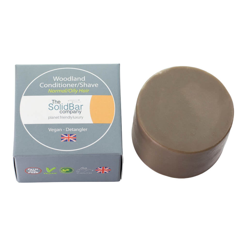 Woodland hair conditioner bar for normal oily hair in a box