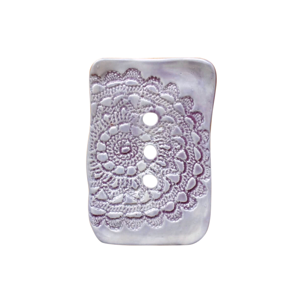 Purple ceramic soap dish