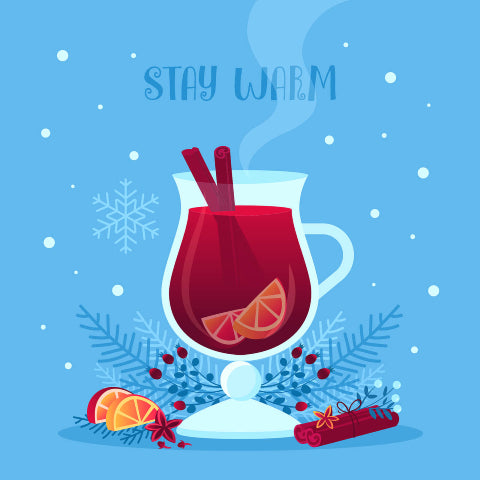 Stay warm with mulled wine in a glass