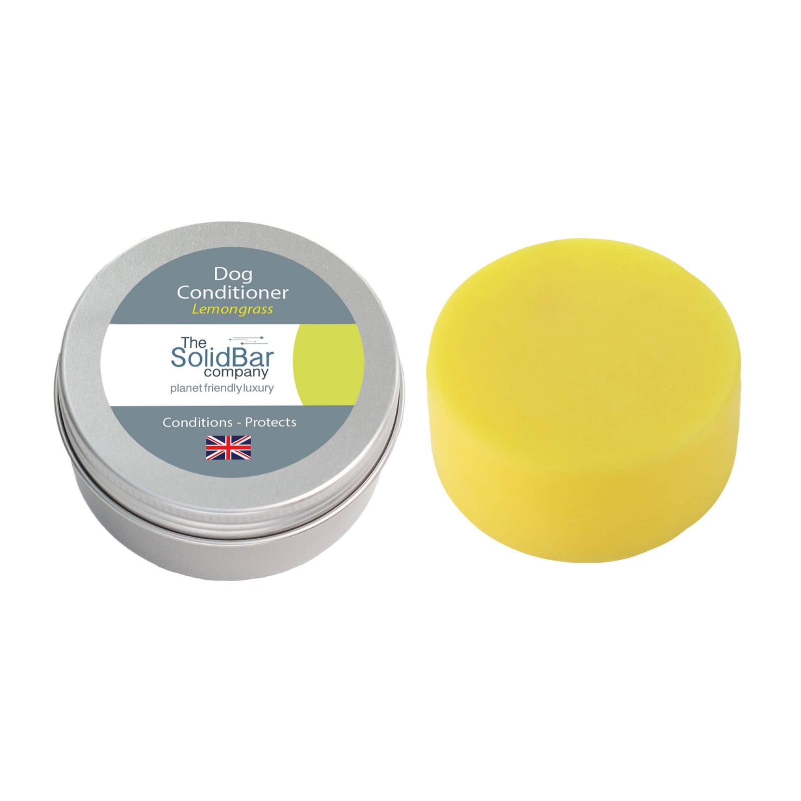 The Solid Bar Company's lemongrass dog conditioner bar.
