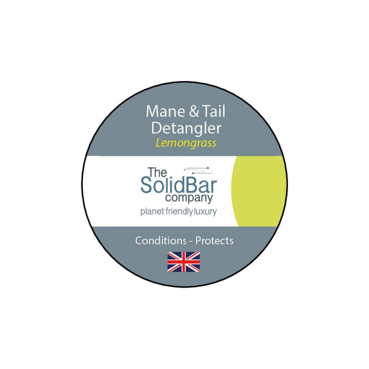 Equine mane and tail detangler label