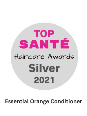 Essential Orange Conditioner Bar Top Sante Haircare Silver Award 2021 - The Solid Bar Company
