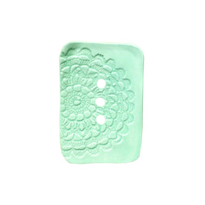 Sea Green Ceramic Soap Dish